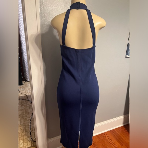 Eva Mended Navy Blue Sweater Dress Size M - Picture 2 of 2